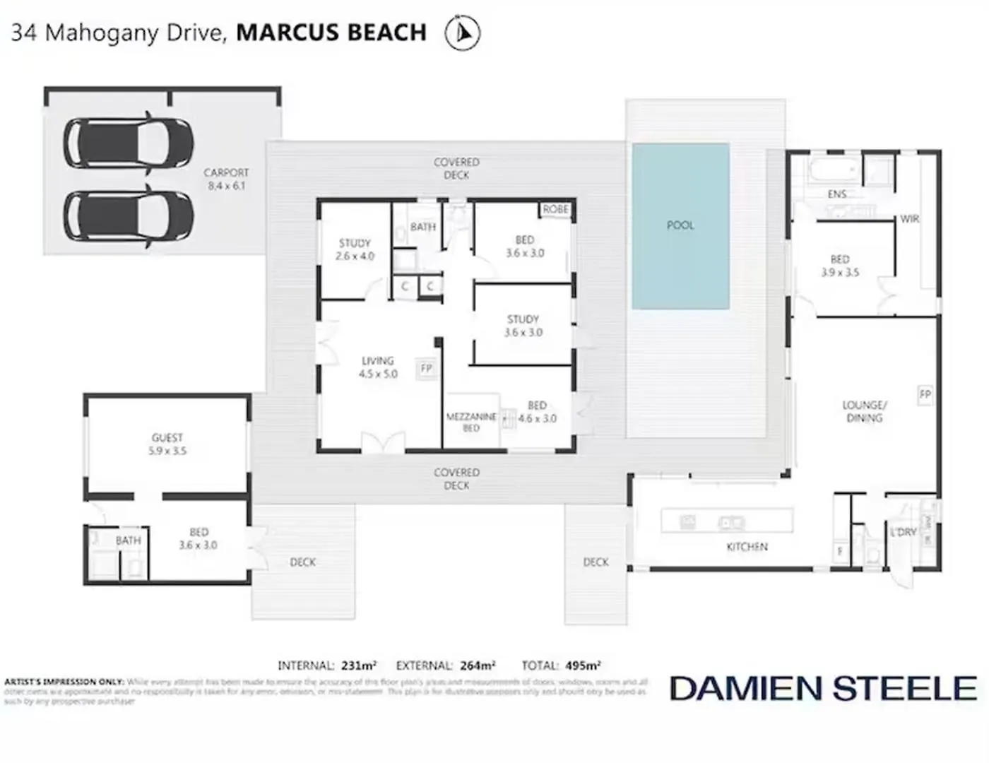 Desert Flame - Private Oasis Near The Beach Marcus Beach